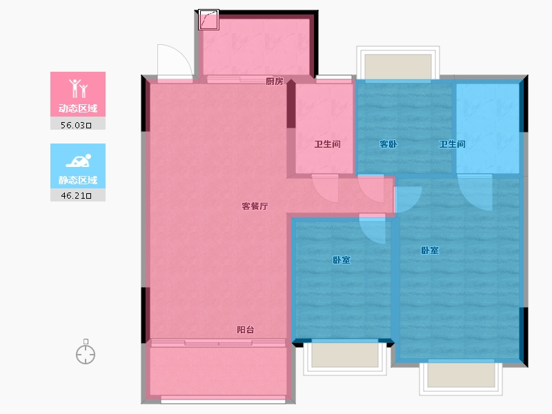 江苏省-南通市-南通恒大云锦华庭-92.49-户型库-动静分区