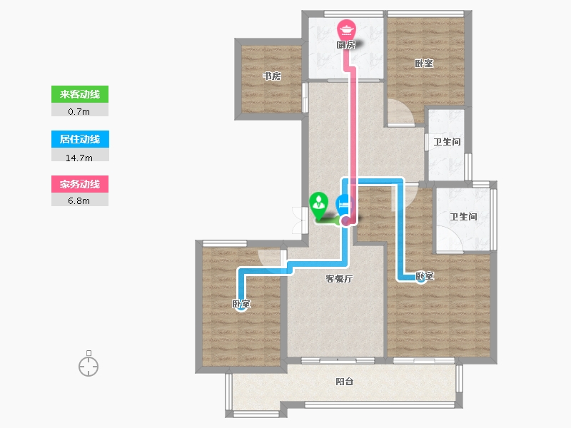 安徽省-宿州市-苏州绿城春江明月-109.00-户型库-动静线