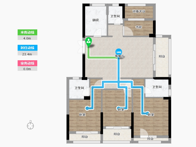 浙江省-湖州市-得力天逸湾-113.99-户型库-动静线