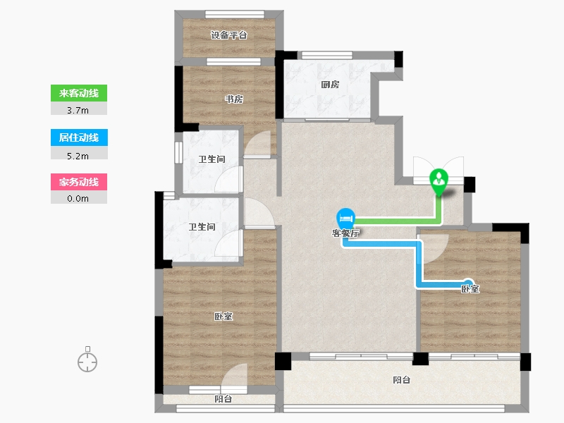 浙江省-湖州市-得力天逸湾-94.00-户型库-动静线