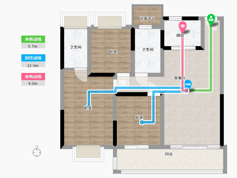 江苏省-南通市-海纳春江-88.00-户型库-动静线