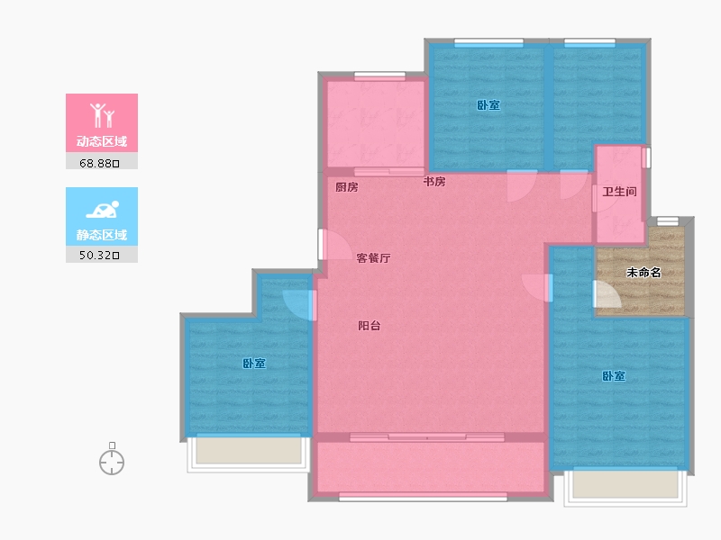 江苏省-徐州市-都会星宸·臻源-113.46-户型库-动静分区