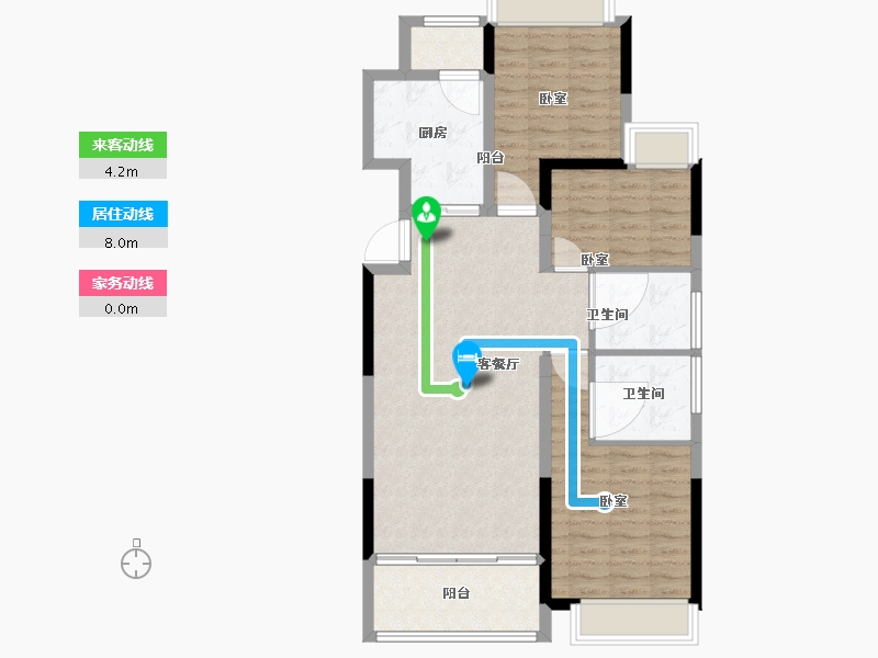 江苏省-南通市-南通恒大云锦华庭-90.00-户型库-动静线