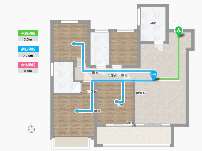 江苏省-徐州市-都会星宸·臻源-96.00-户型库-动静线