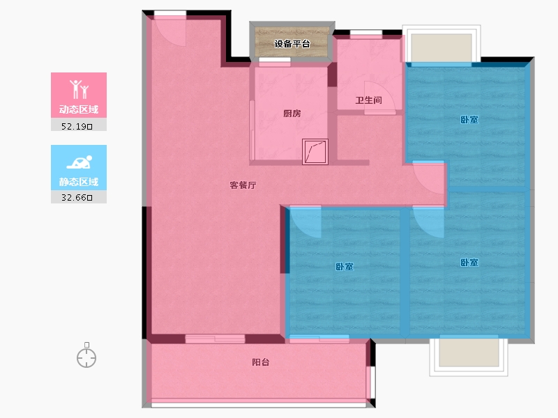 江苏省-南通市-海纳春江-77.00-户型库-动静分区