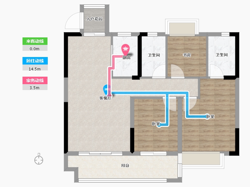 江西省-赣州市-九里·理想-85.00-户型库-动静线