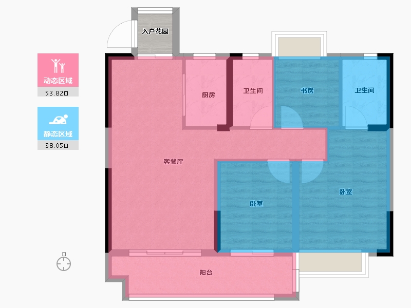 江西省-赣州市-九里·理想-85.00-户型库-动静分区