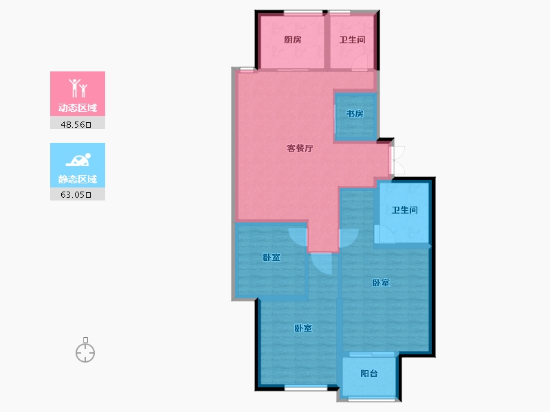 安徽省-宿州市-苏州绿城春江明月-99.99-户型库-动静分区