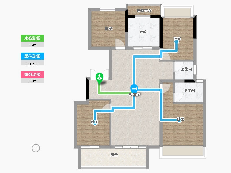 浙江省-丽水市-华鸿云悦尚品苑-102.00-户型库-动静线