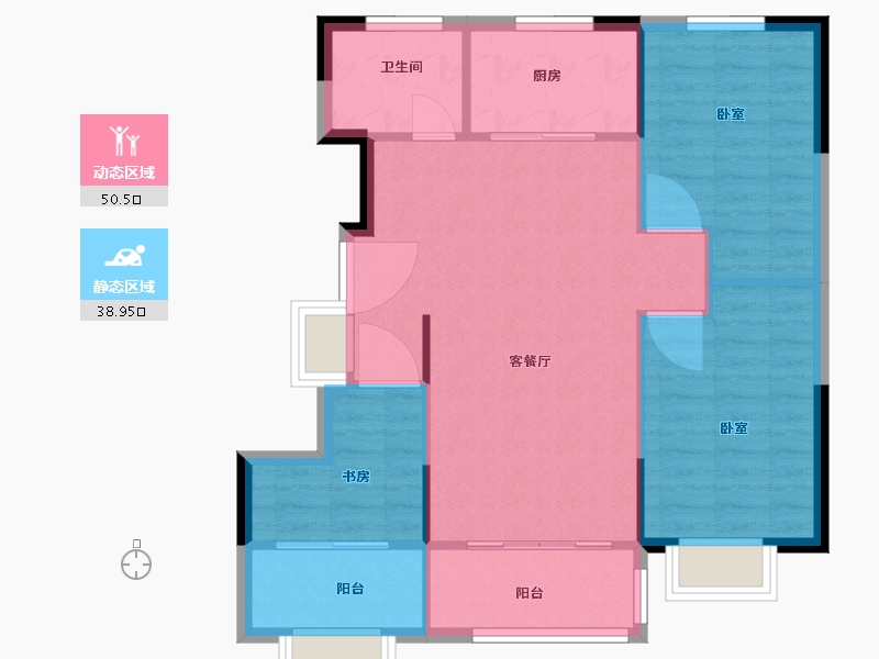 山东省-济南市-祥泰城-82.00-户型库-动静分区