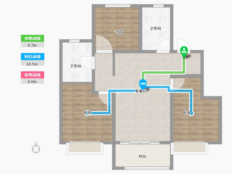 山东省-青岛市-龙山华府-78.01-户型库-动静线