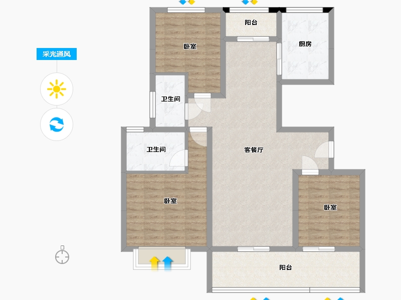 河南省-商丘市-上和府-102.40-户型库-采光通风