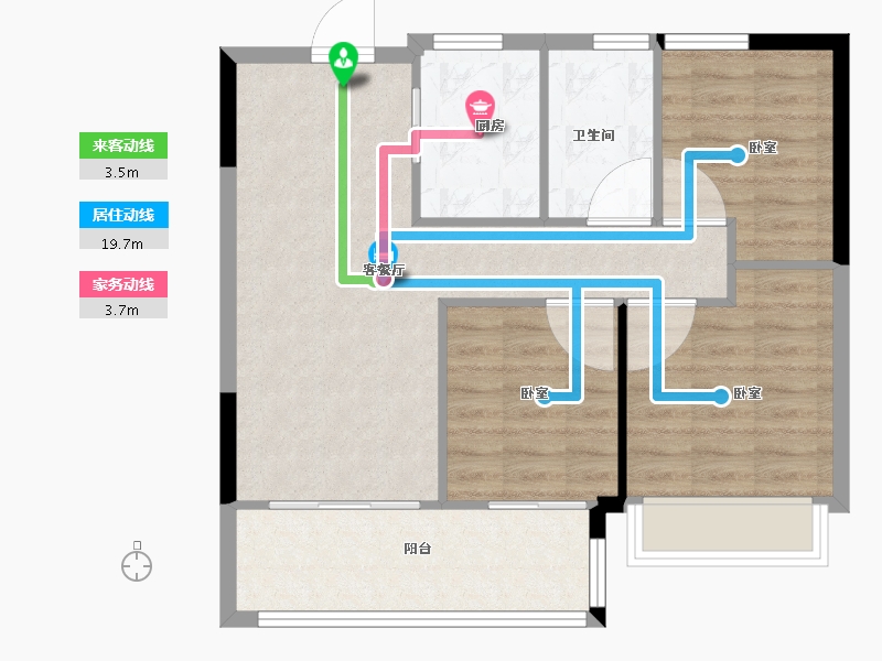 江苏省-南京市-滨江嘉品-71.00-户型库-动静线