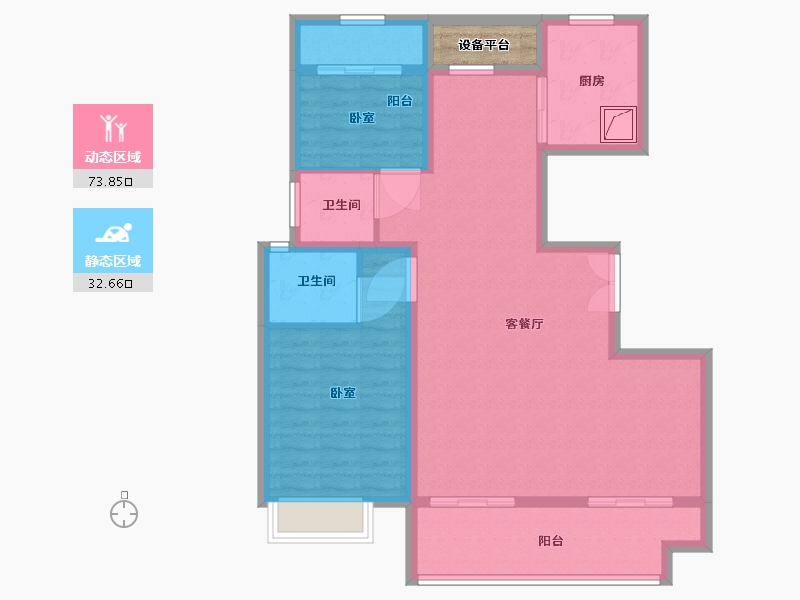 安徽省-安庆市-东方城市公园-98.00-户型库-动静分区