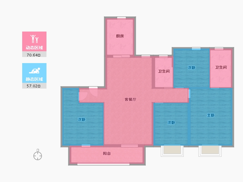 安徽省-合肥市-中海城-115.00-户型库-动静分区