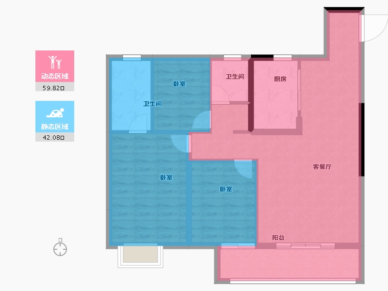 江西省-景德镇市-九颂山河菁华轩-92.01-户型库-动静分区