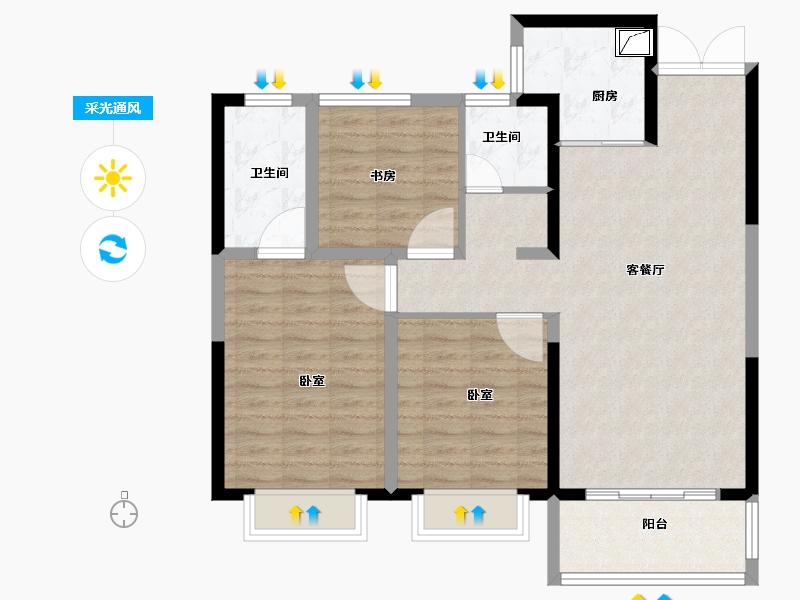 江西省-赣州市-星州润达国际城-92.01-户型库-采光通风