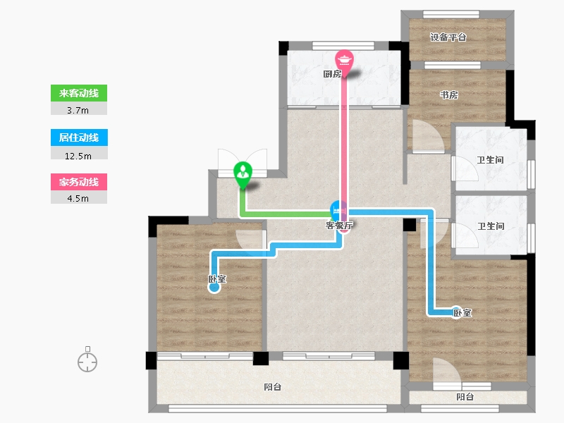 浙江省-湖州市-得力天逸湾-97.01-户型库-动静线