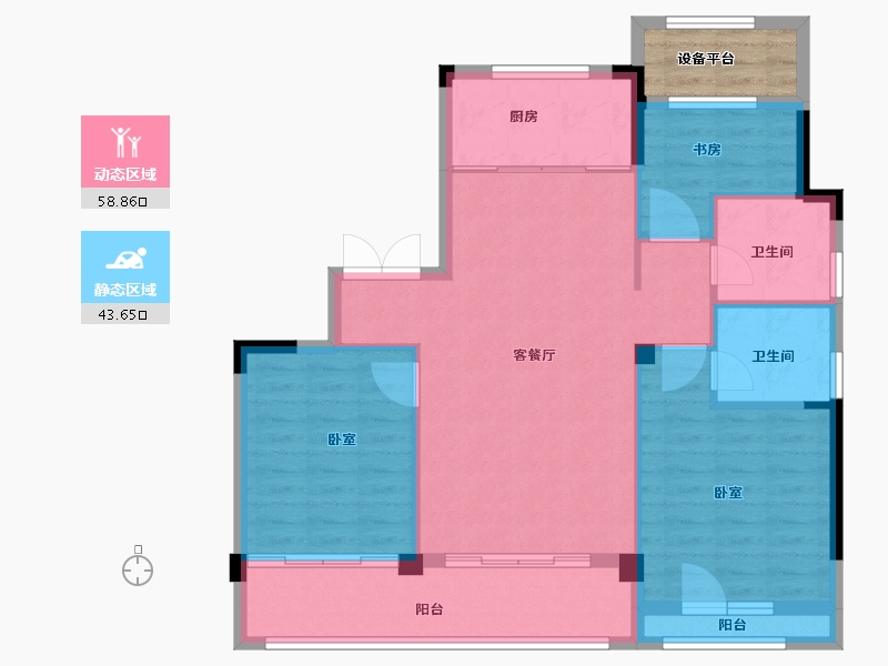 浙江省-湖州市-得力天逸湾-97.01-户型库-动静分区