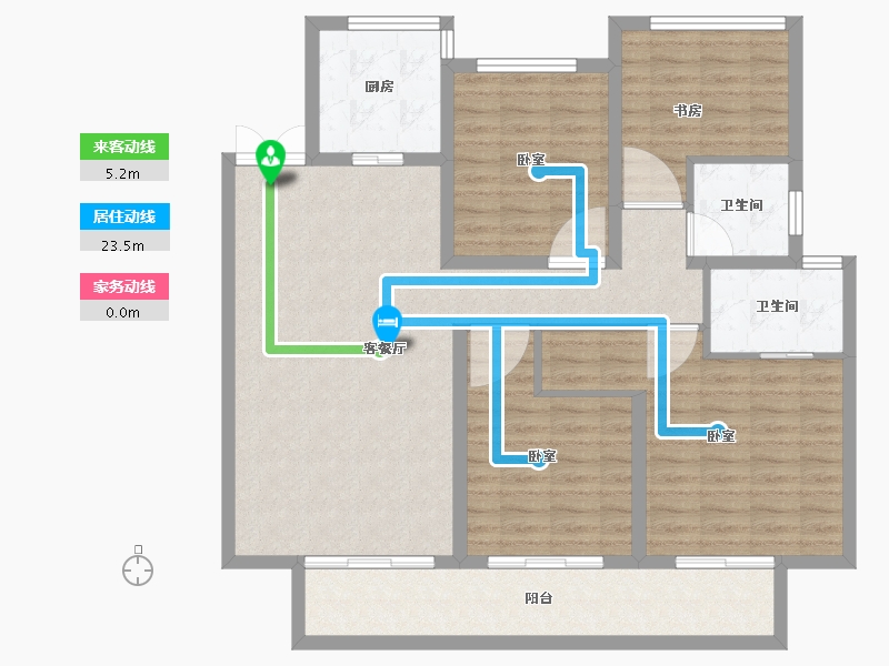 安徽省-宿州市-苏州绿城春江明月-114.00-户型库-动静线