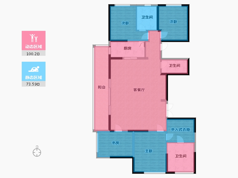 湖北省-武汉市-联投中心-157.12-户型库-动静分区