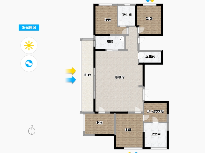 湖北省-武汉市-联投中心-157.12-户型库-采光通风