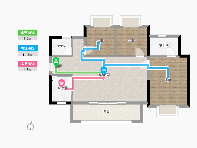 四川省-南充市-金科集美天宸-80.57-户型库-动静线