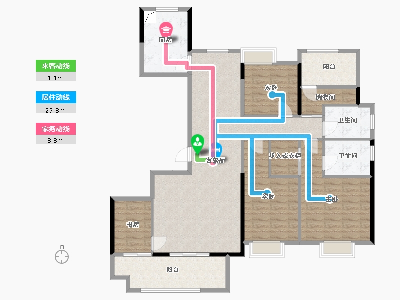 福建省-莆田市-联发君领兰溪-120.00-户型库-动静线