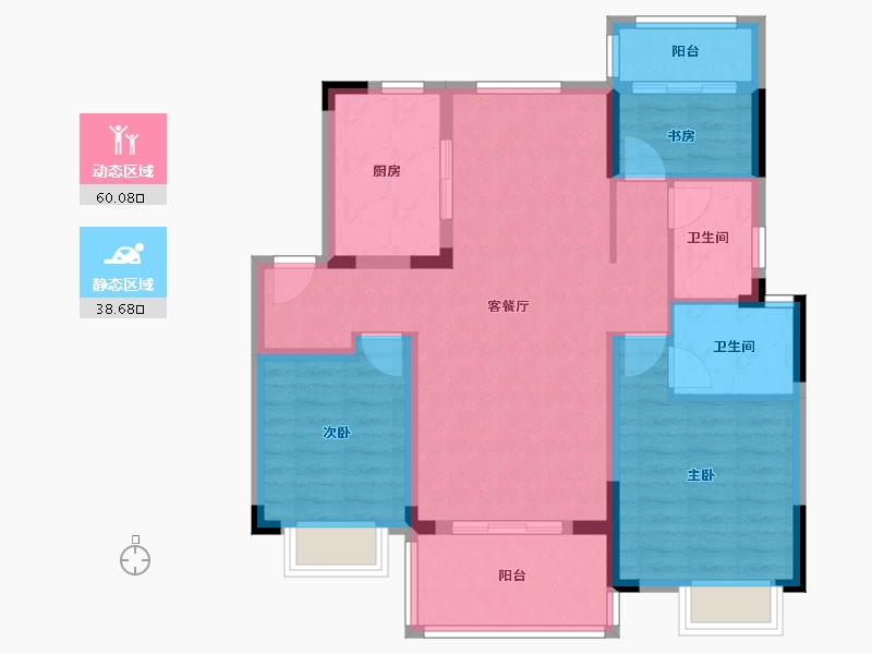 江西省-南昌市-中海湖心半岛-88.00-户型库-动静分区