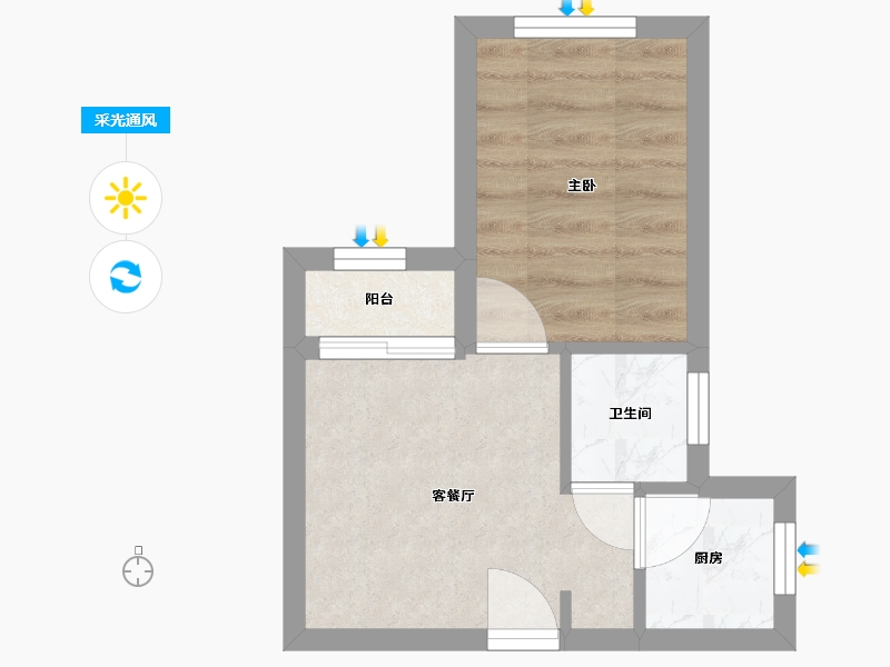 广东省-深圳市-中粮天悦壹号-23.53-户型库-采光通风