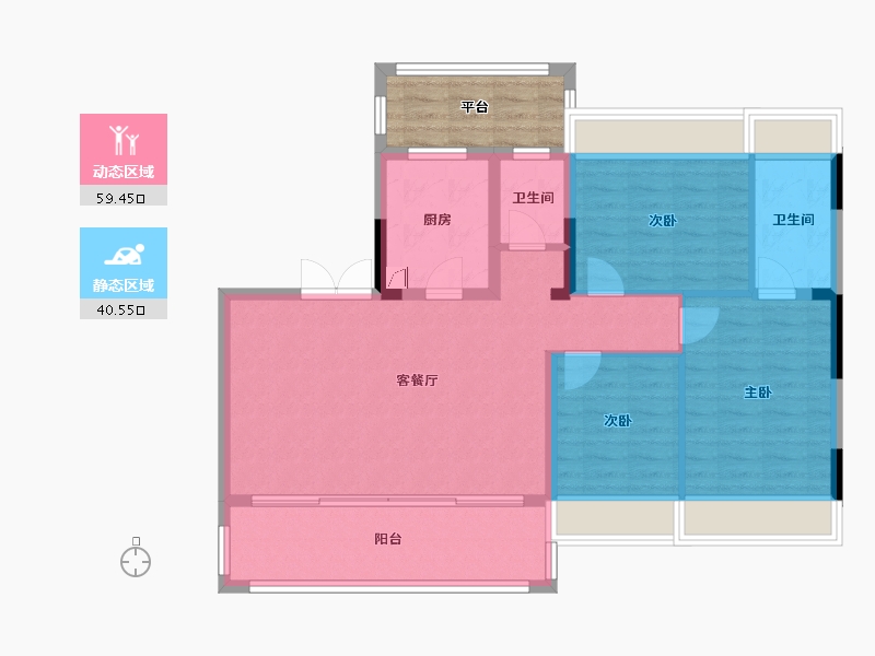 湖北省-十堰市-华西城-96.38-户型库-动静分区