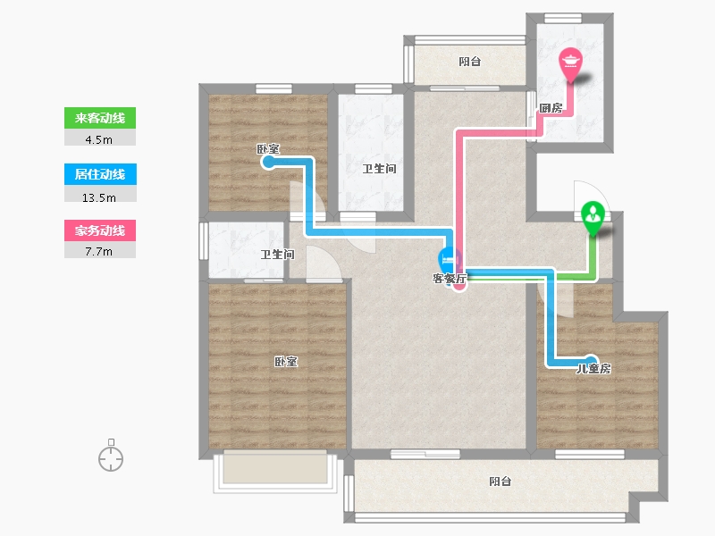 河南省-驻马店市-名门颐和府-100.41-户型库-动静线