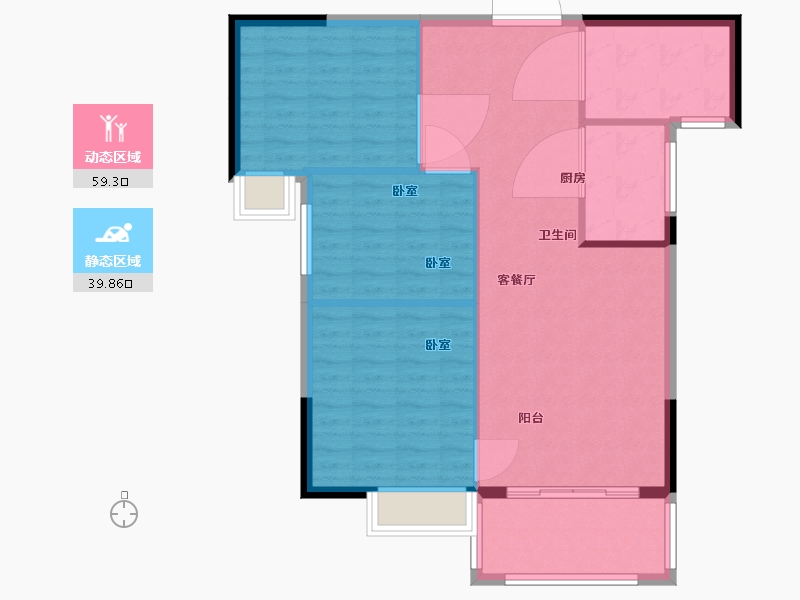 河南省-信阳市-光州·如园-91.48-户型库-动静分区