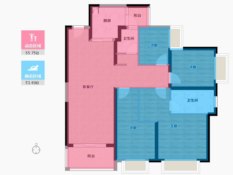 云南省-昆明市-万科城-97.15-户型库-动静分区