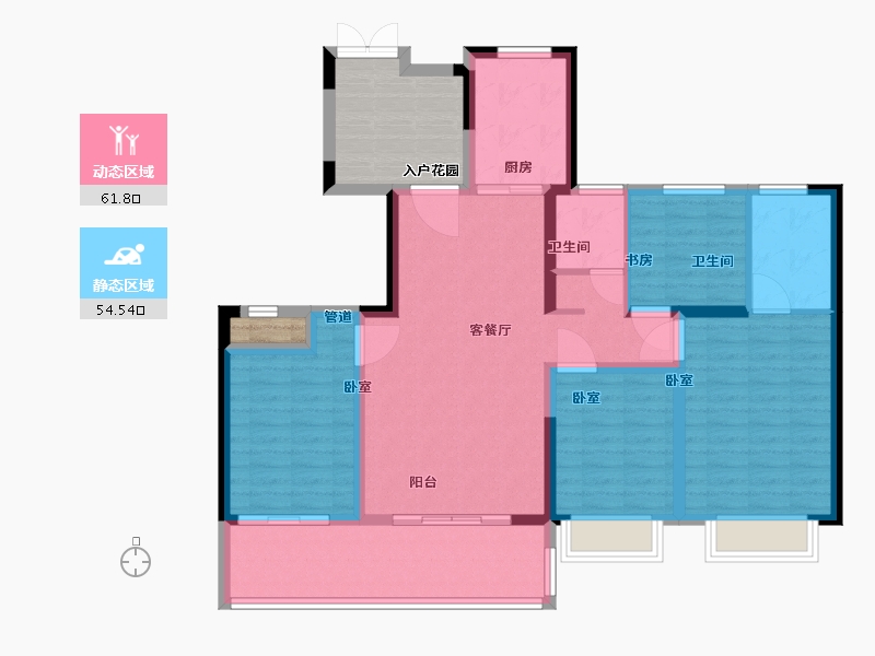 江苏省-南通市-云境雅苑-114.00-户型库-动静分区