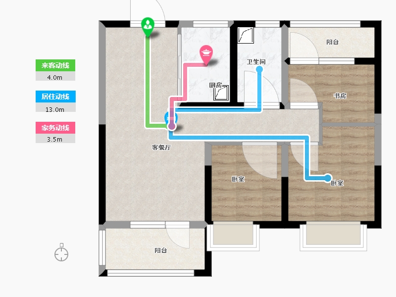 山东省-青岛市-中国铁建中心-71.00-户型库-动静线