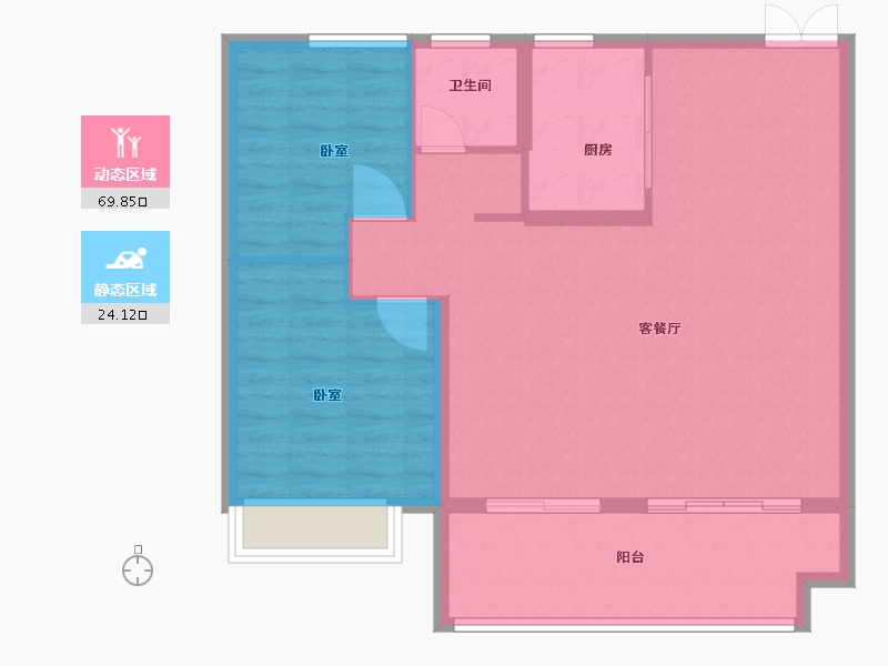 安徽省-安庆市-东方城市公园-86.00-户型库-动静分区