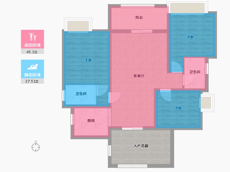 广东省-韶关市-御和苑-83.62-户型库-动静分区