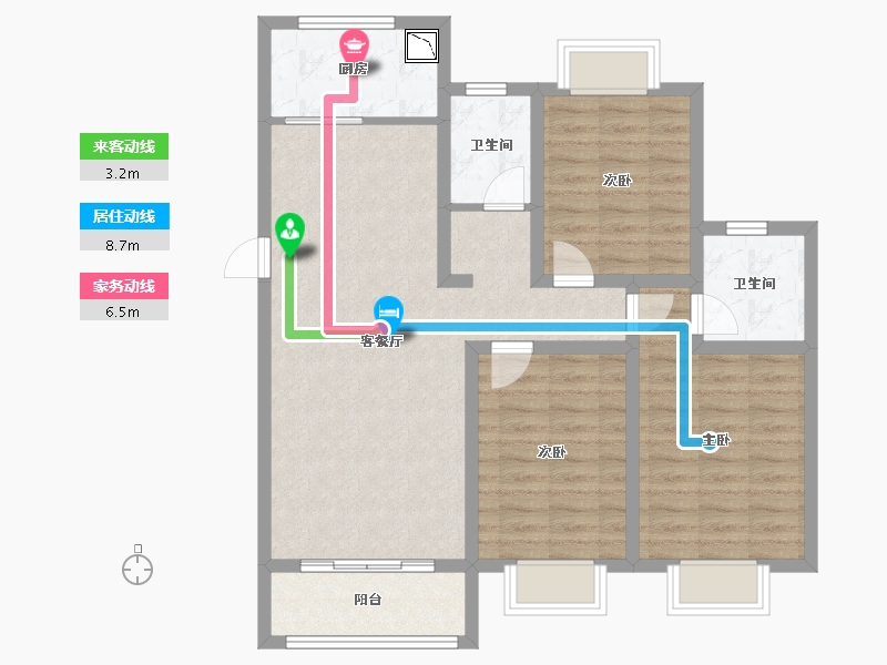 河南省-鹤壁市-合泰玺园-91.02-户型库-动静线