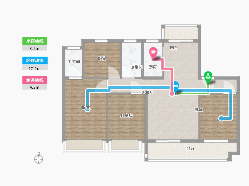 河南省-驻马店市-名门颐和府-109.01-户型库-动静线