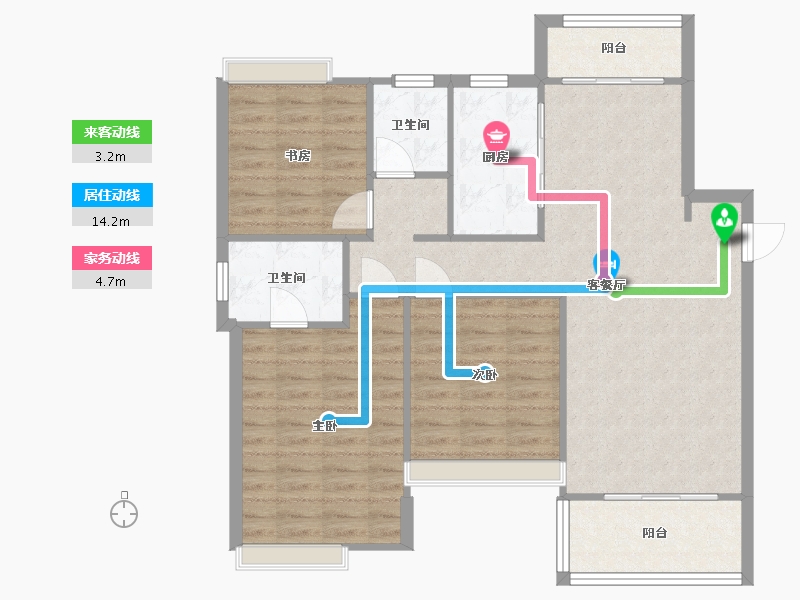 江西省-南昌市-新力锦园-94.00-户型库-动静线