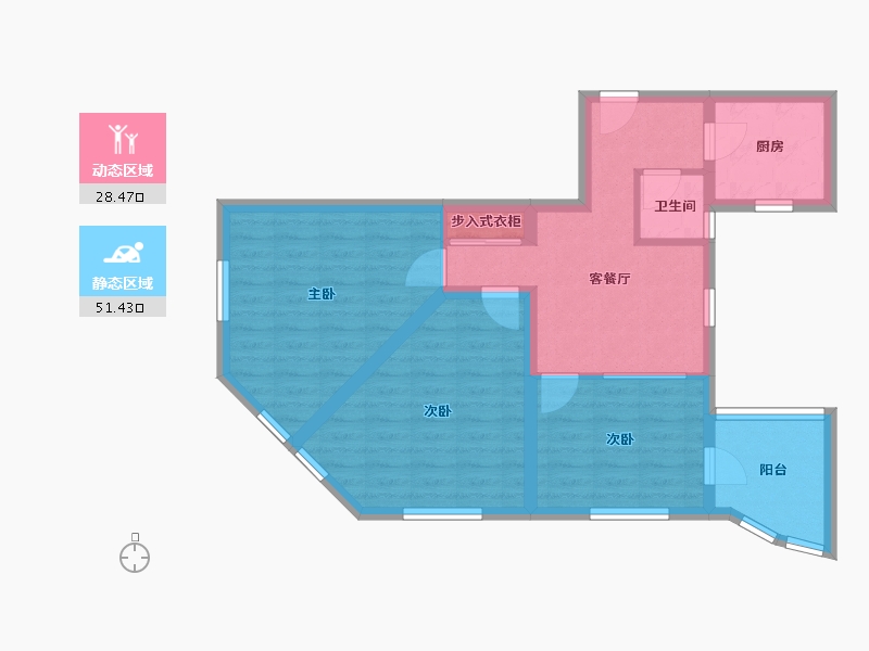 北京-北京市-吴家村路10号院-70.51-户型库-动静分区