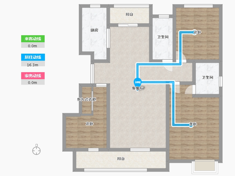 山东省-临沂市-宝德新里程-113.51-户型库-动静线