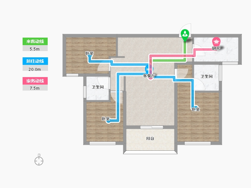 河南省-许昌市-瑞贝卡潩水庄园-94.76-户型库-动静线