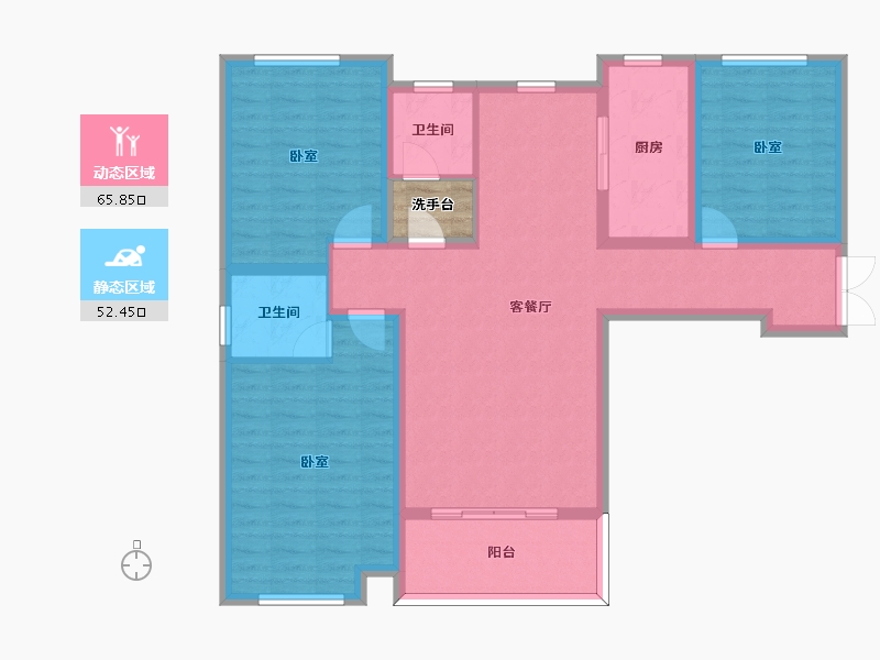 河南省-许昌市-圣帝金苑凯旋宫-108.36-户型库-动静分区