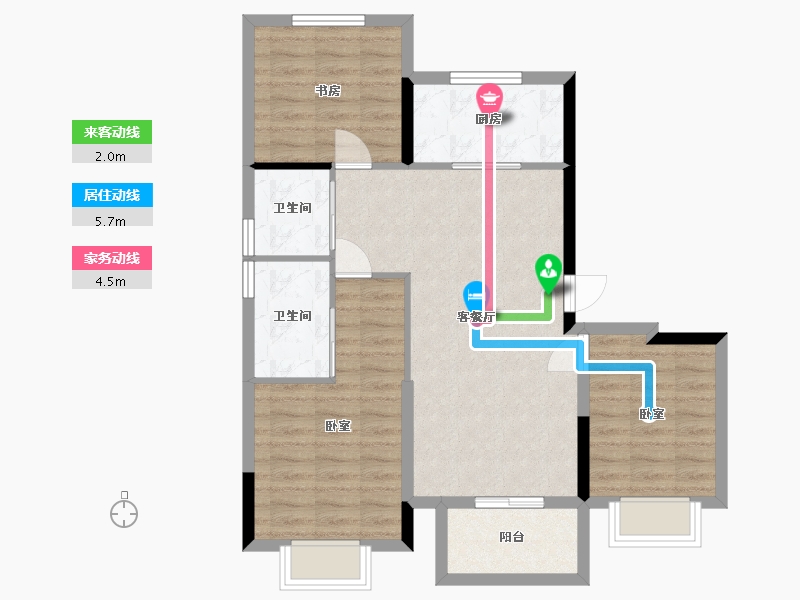 江苏省-苏州市-禹洲·嘉荟星岛-79.47-户型库-动静线