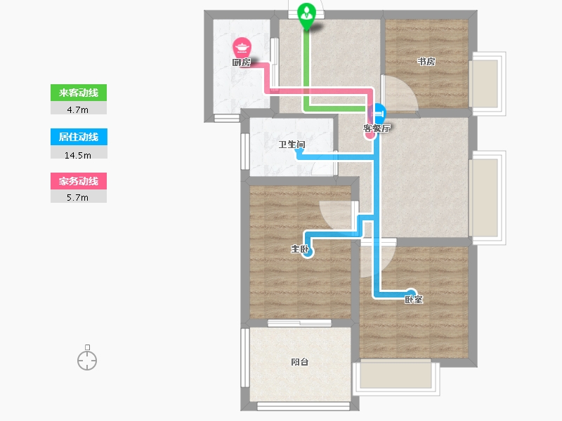 福建省-厦门市-永鸿南岸-66.01-户型库-动静线