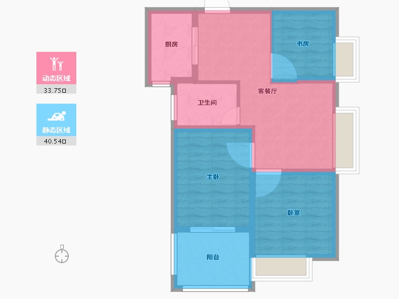 福建省-厦门市-永鸿南岸-66.01-户型库-动静分区