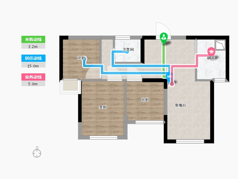 福建省-厦门市-中南青樾-62.25-户型库-动静线