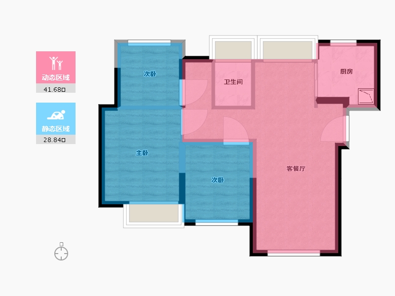 福建省-厦门市-中南青樾-62.30-户型库-动静分区